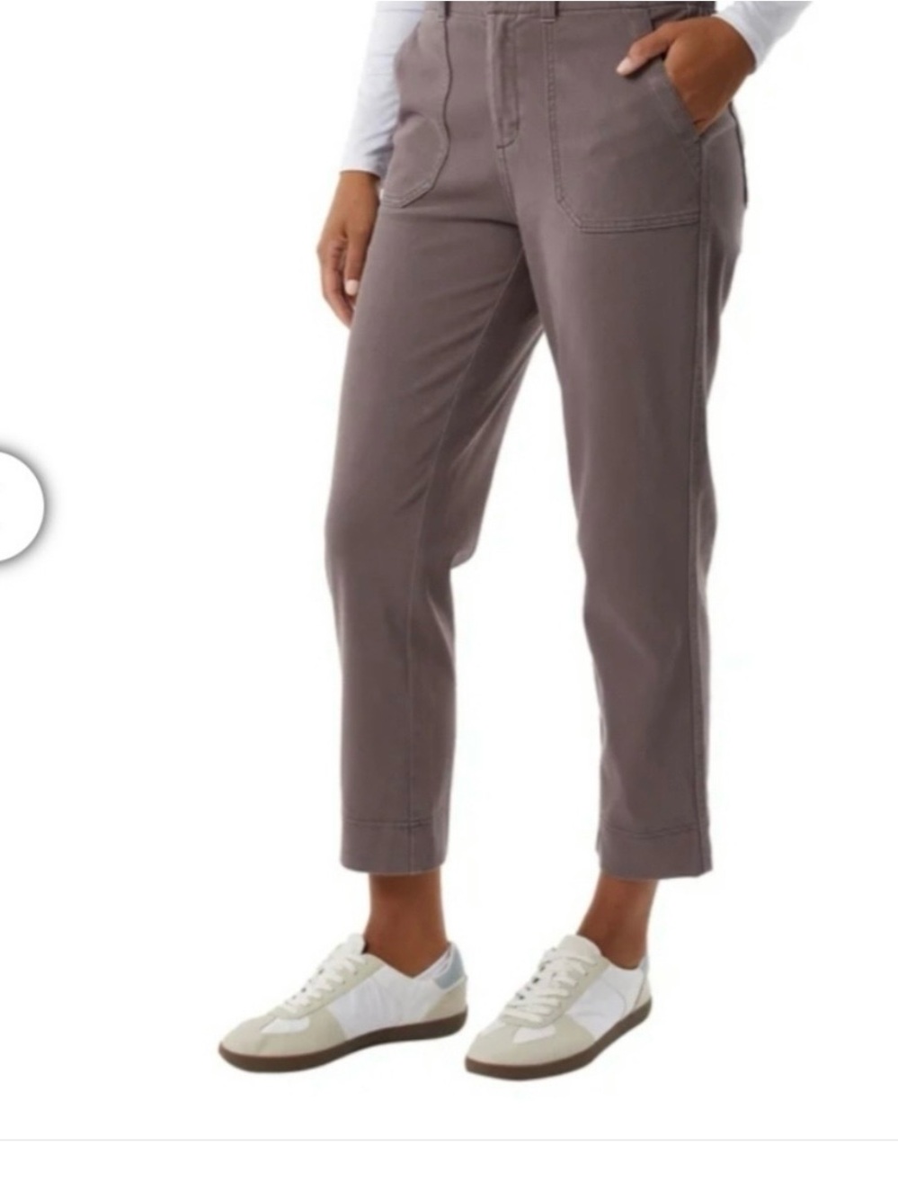 NWT Women's 32 Degrees Cool Cropped Ankle Length Pants in Purple (Gull Gray)